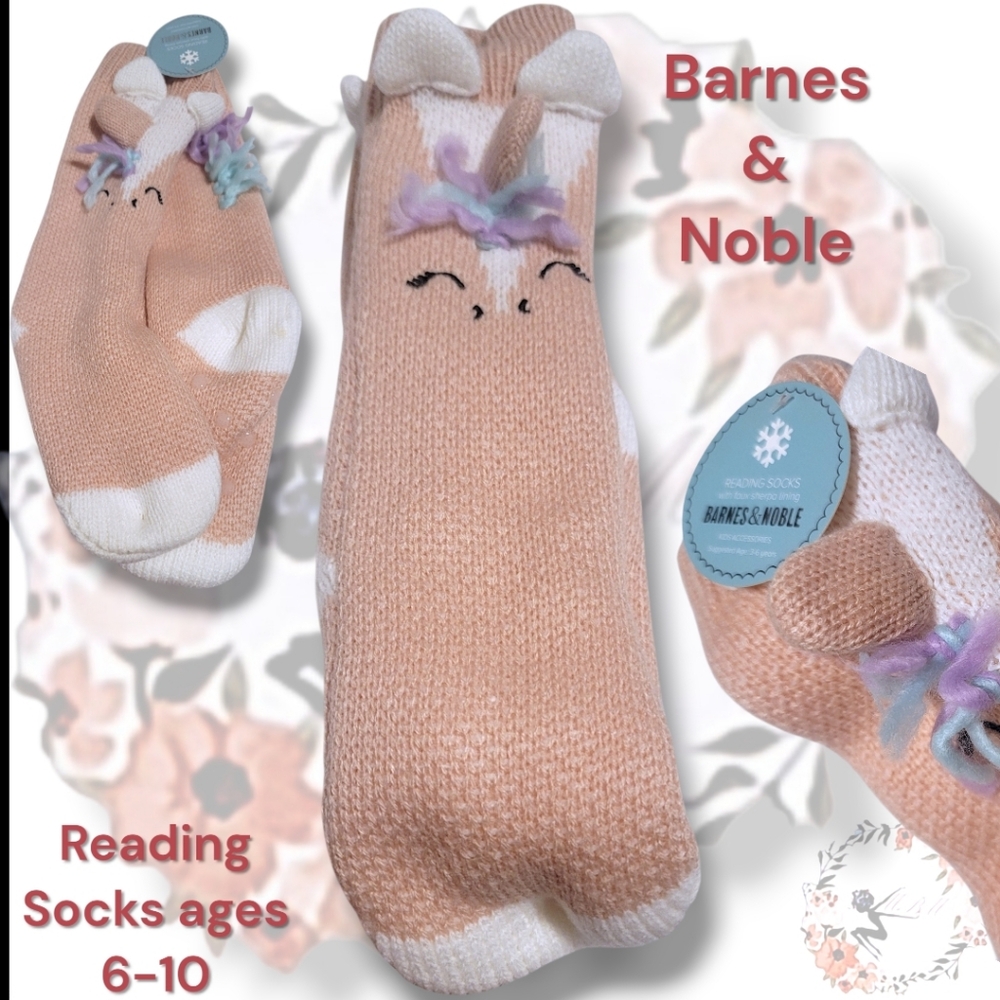 Barnes & Noble Unicorn Youth Reading Socks